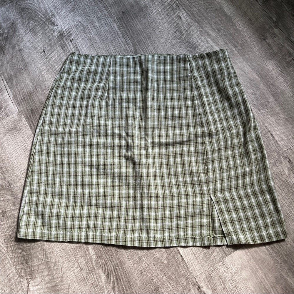 princess polly green plaid skirt